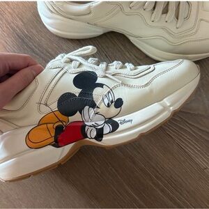 Disney Kids Cream and Red Sneakers